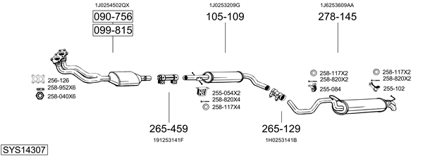 Sistema de gases de escape Seat LEON