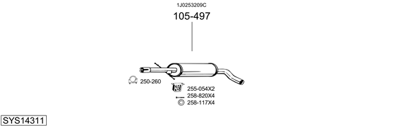 Sistema de gases de escape Seat TOLEDO II