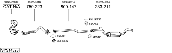 Sistema de gases de escape Vw PASSAT B7 Variant