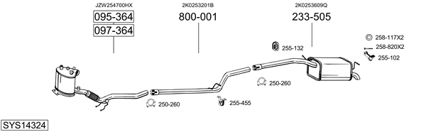 Sistema de gases de escape Vw CADDY III MPV