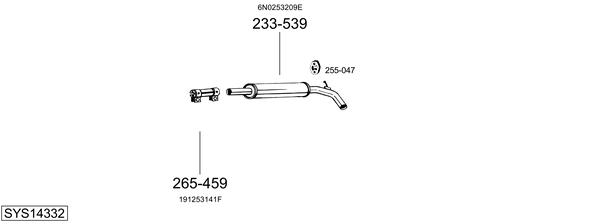 Sistema de gases de escape Vw POLO