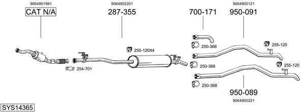 Sistema de gases de escape Mercedes-Benz SPRINTER 3,5-t Van