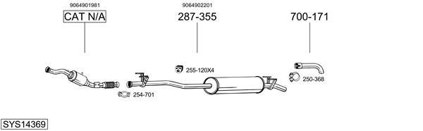 Sistema de gases de escape Mercedes-Benz SPRINTER 4,6-t Platform/Chassis