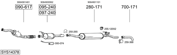 Sistema de gases de escape Mercedes-Benz SPRINTER 4,6-t Van