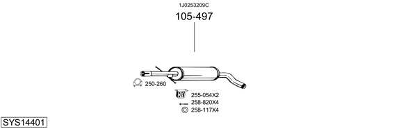 Sistema de gases de escape Seat LEON