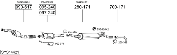 Sistema de gases de escape Mercedes-Benz SPRINTER 5-t Platform/Chassis