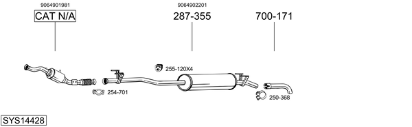 Sistema de gases de escape Mercedes-Benz SPRINTER 5-t Van