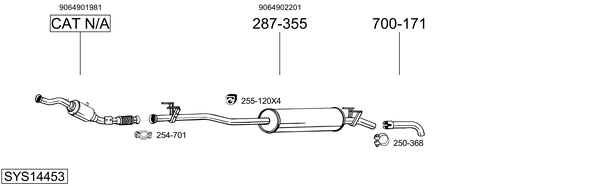 Sistema de gases de escape Mercedes-Benz SPRINTER 5-t Van