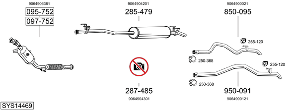 Sistema de gases de escape Mercedes-Benz SPRINTER 3-t Bus