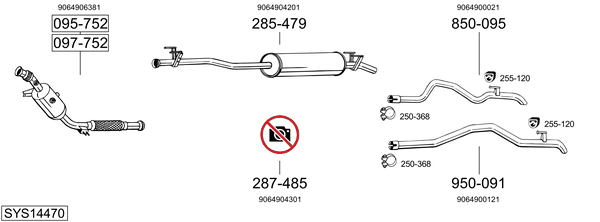 Sistema de gases de escape Mercedes-Benz SPRINTER 3-t Platform/Chassis