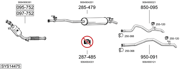 Sistema de gases de escape Mercedes-Benz SPRINTER 3-t Bus