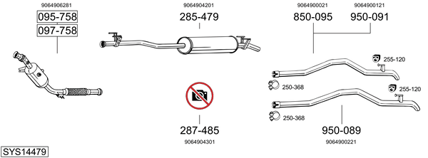 Sistema de gases de escape Mercedes-Benz SPRINTER 3,5-t Van