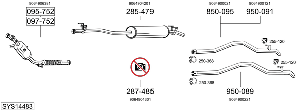 Sistema de gases de escape Mercedes-Benz SPRINTER 3,5-t Platform/Chassis