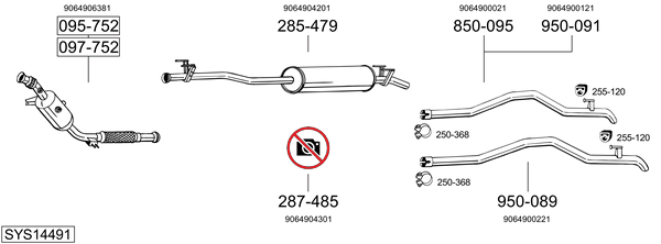 Sistema de gases de escape Mercedes-Benz SPRINTER 3,5-t Van