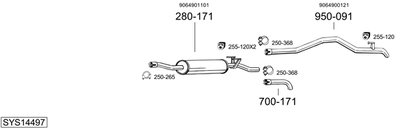Sistema de gases de escape Mercedes-Benz SPRINTER 3,5-t Van
