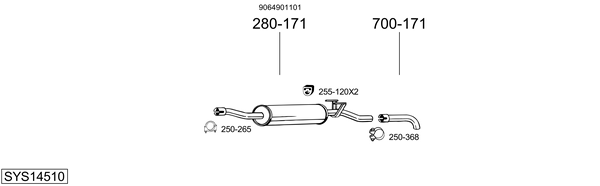 Sistema de gases de escape Mercedes-Benz SPRINTER 5-t Van
