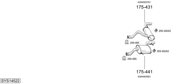 Sistema de gases de escape Mercedes-Benz VITO Bus
