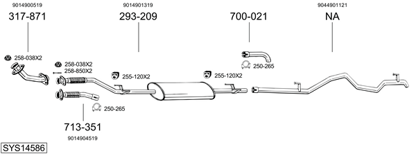 Sistema de gases de escape Mercedes-Benz SPRINTER 4-t Van