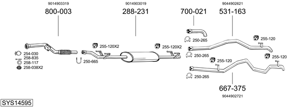 Sistema de gases de escape Mercedes-Benz SPRINTER 4-t Van