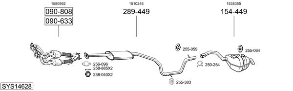 Sistema de gases de escape Ford MONDEO IV