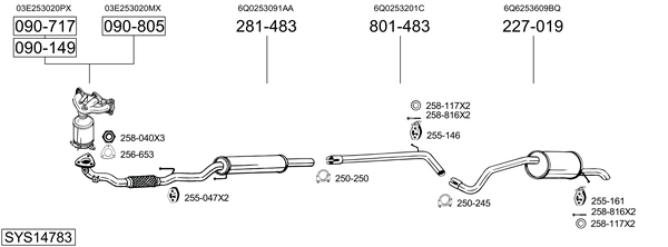 Sistema de gases de escape Seat IBIZA IV