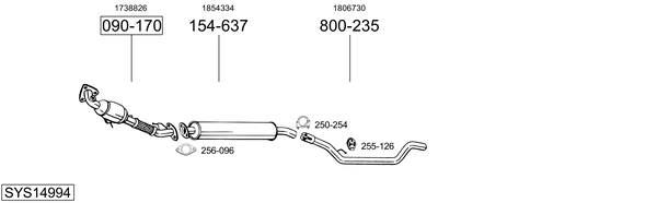 Sistema de gases de escape Ford FOCUS III Saloon