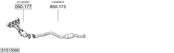 Sistema de gases de escape Mercedes-Benz C-CLASS T-Model