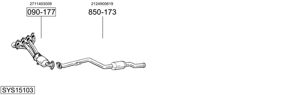 Sistema de gases de escape Mercedes-Benz C-CLASS T-Model
