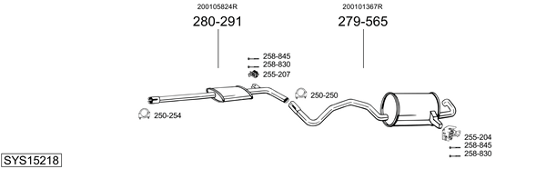 Sistema de gases de escape Renault MEGANE CC