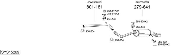 Sistema de gases de escape Audi A1