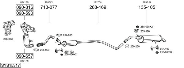 Sistema de gases de escape Citroën C4 II
