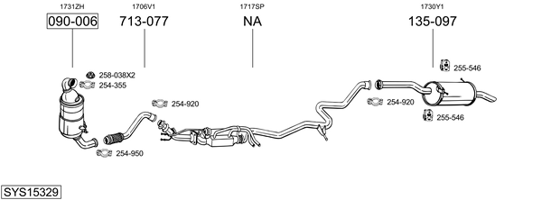 Sistema de gases de escape Citroën BERLINGO Platform/Chassis