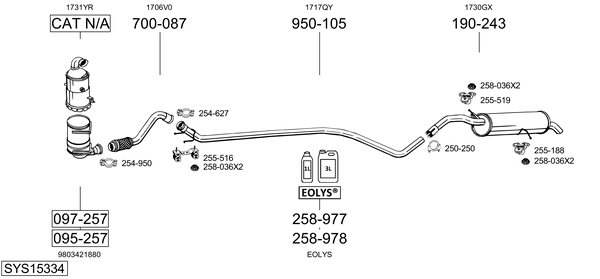Sistema de gases de escape Citroën DS4