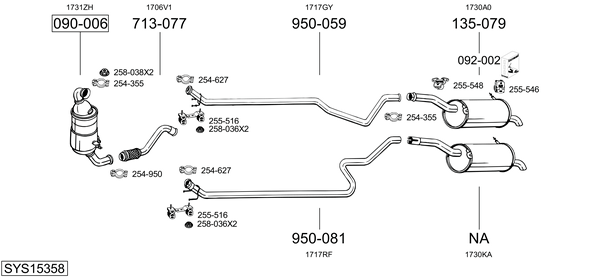 Sistema de gases de escape Citroën C4 PICASSO I MPV