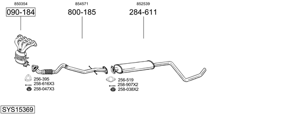 Sistema de gases de escape Opel ASTRA J Sports Tourer