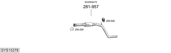 Sistema de gases de escape Dacia SANDERO