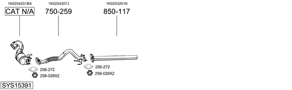 Sistema de gases de escape Vw JETTA IV