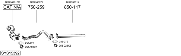 Sistema de gases de escape Vw TOURAN