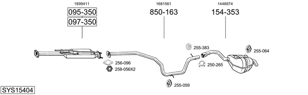 Sistema de gases de escape Ford GALAXY MK II VAN