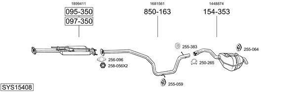 Sistema de gases de escape Ford MONDEO IV Saloon