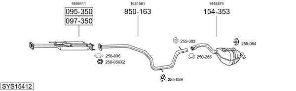 Sistema de gases de escape Ford MONDEO IV Van