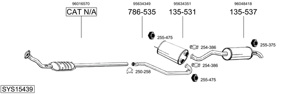 Sistema de gases de escape Citroën BX