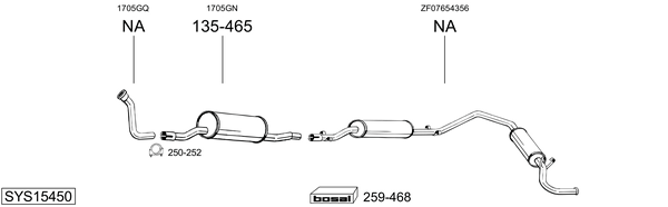 Sistema de gases de escape Citroën C25 Van