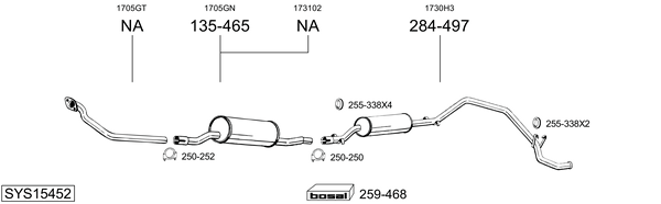 Sistema de gases de escape Citroën C25 Van