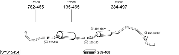 Sistema de gases de escape Citroën C25 Bus
