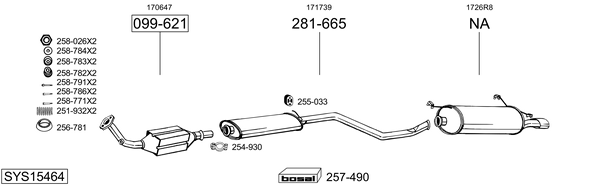 Sistema de gases de escape Citroën ZX
