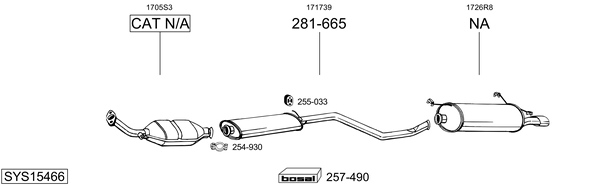 Sistema de gases de escape Citroën ZX