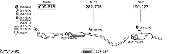 Sistema de gases de escape Peugeot 306 Break