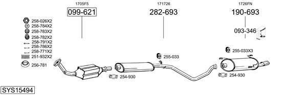 Sistema de gases de escape Peugeot 306 Hatchback