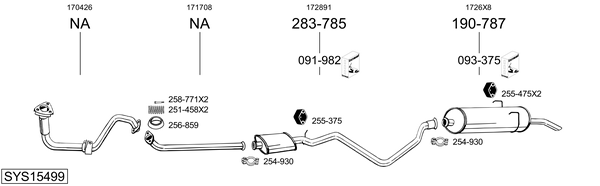 Sistema de gases de escape Peugeot 405 I